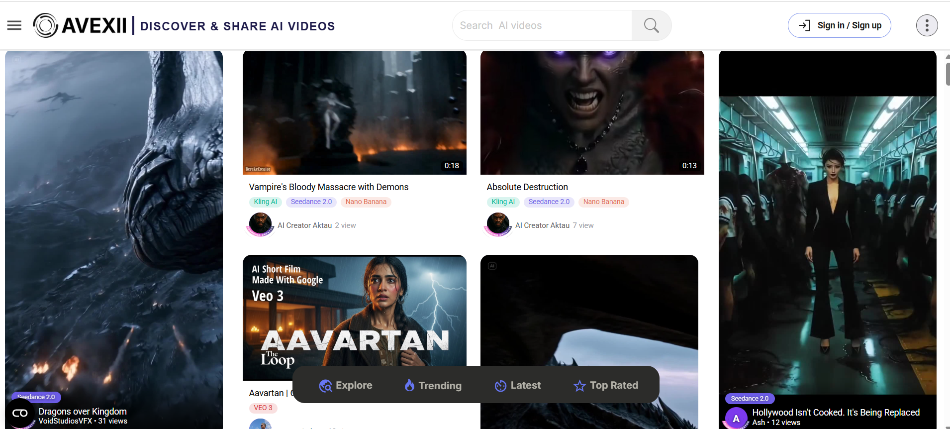 Avexii AI Video Platform